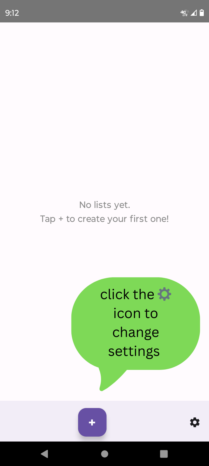 click the plus button to create a new list (2)